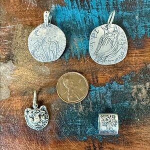 Jes MaHarry 4 piece Sterling Silver charms. New with tags.
